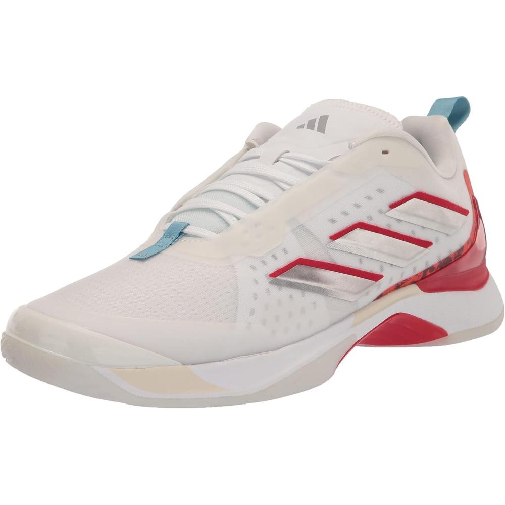 imageadidas Womens Avacourt Tennis ShoeWhiteTaupe Metallic