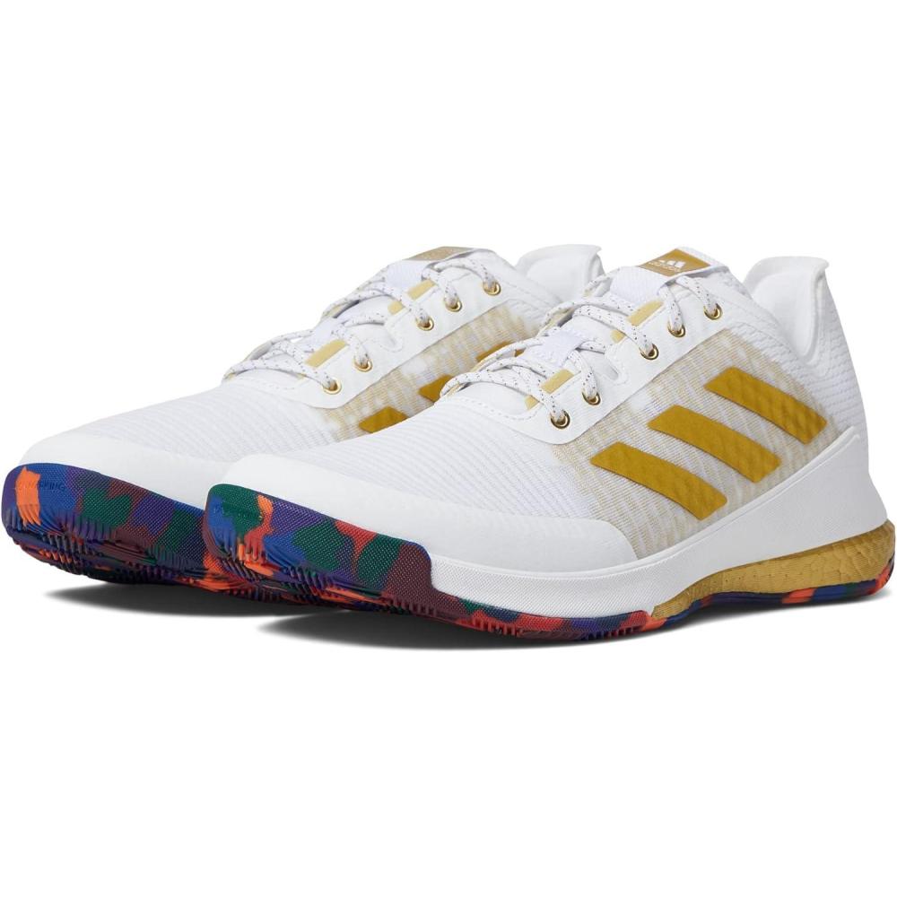 imageadidas Womens Crazyflight Mid ShoesCloud WhiteGold MetallicCloud Whit