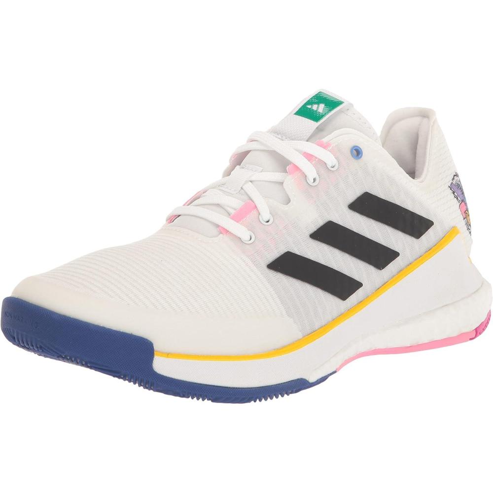 imageadidas Womens Crazyflight Mid ShoesWhiteCore BlackCore Black