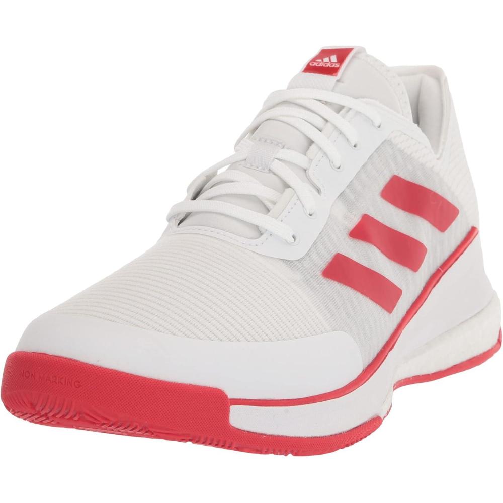 imageadidas Womens Crazyflight Mid ShoesWhiteVivid RedVivid Red