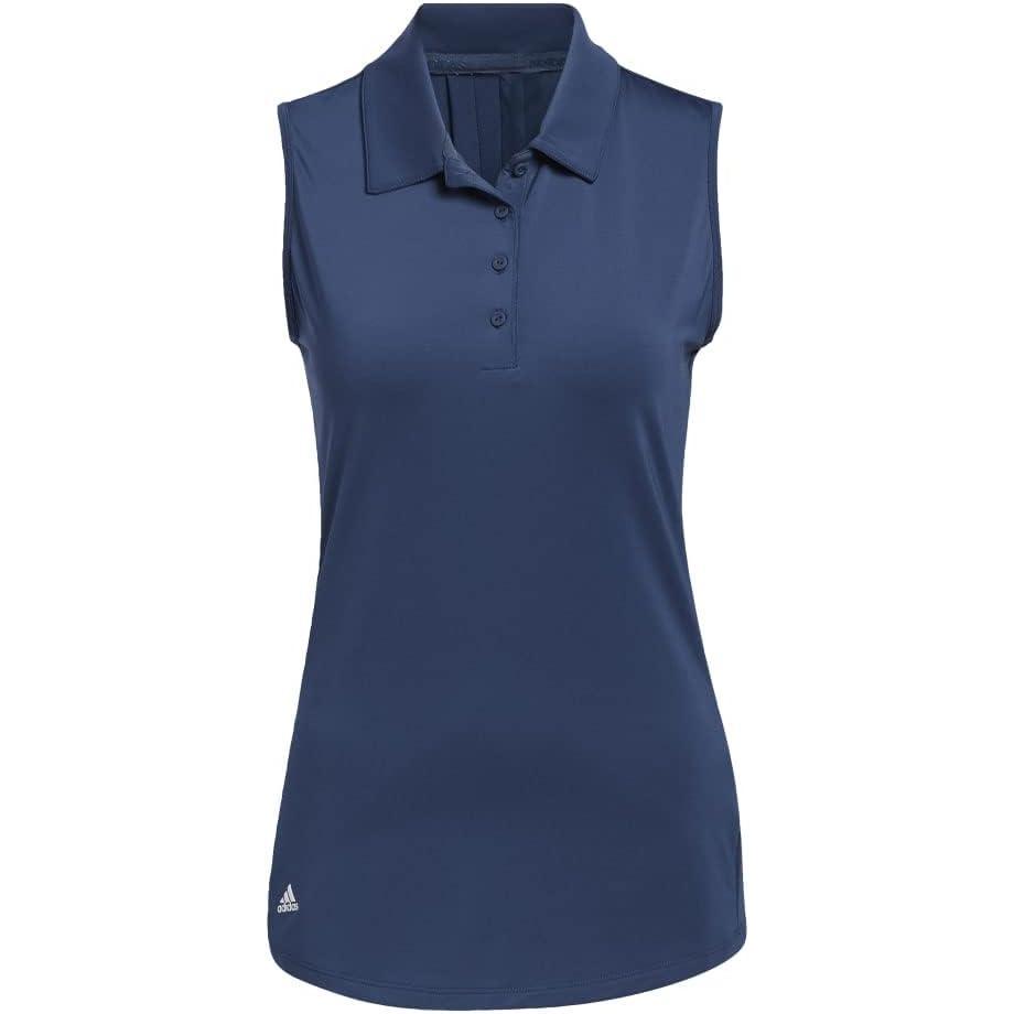 imageadidas Womens Ultimate365 Solid Sleeveless Golf Polo ShirtNavy