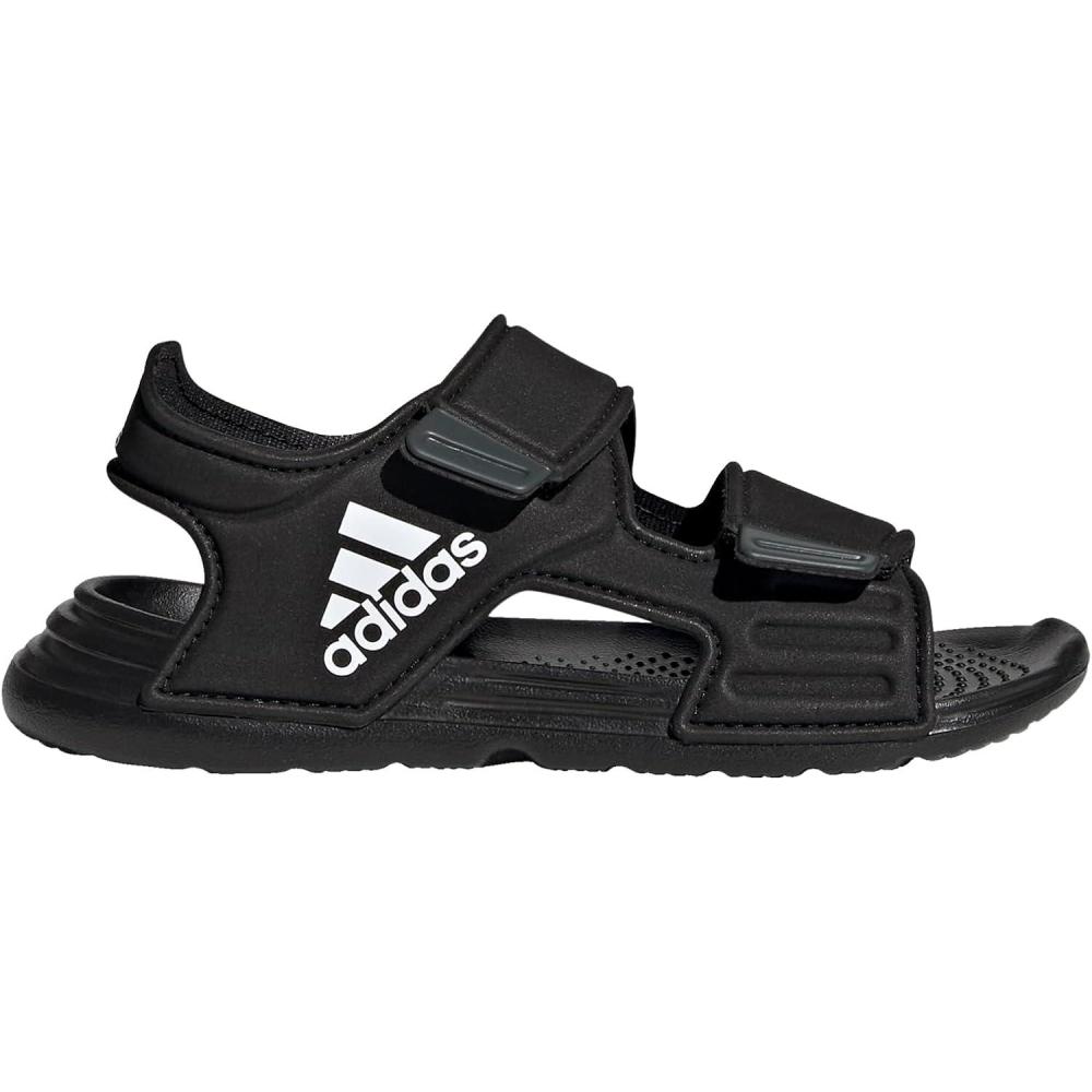 imageadidas unisexchild Water SandalBlackWhiteGrey