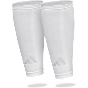 adidas Aeroready Compression Calf Sleeves, Lightweight, Moisture-Wicking Calf Compression Sleeves(White)