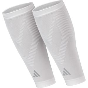 adidas Aeroready Compression Calf Sleeves, Lightweight, Moisture-Wicking Calf Compression Sleeves(White V1)
