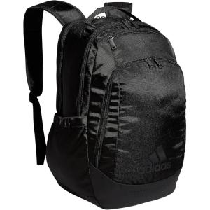 adidas Defender Sports Backpack with Shoe Compartment, Soccer Bag, Black/Black, One Size(Black/Black)