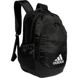 adidas Defender Sports Backpack with Shoe Compartment, Soccer Bag, Black/Black, One Size(Black/White)