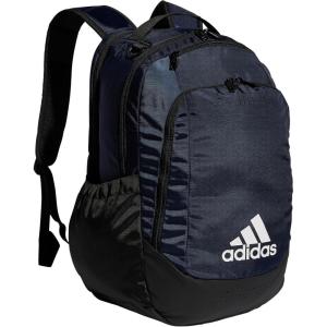 adidas Defender Sports Backpack with Shoe Compartment, Soccer Bag, Black/Black, One Size(Team Navy Blue)