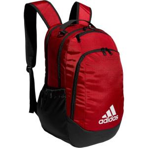 adidas Defender Sports Backpack with Shoe Compartment, Soccer Bag, Black/Black, One Size(Team Power Red)