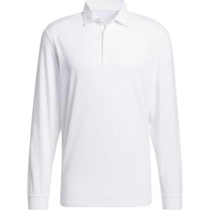 adidas Men’s Core Long Sleeve Golf Polo Shirt(White)