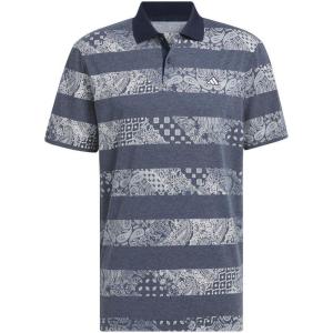 adidas Men’s Go-To Printed Golf Polo Shirt(Collegiate Navy)
