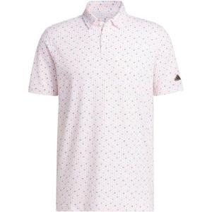 adidas Men’s Go-To Printed Golf Polo Shirt(Coral Fusion)