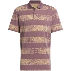 adidas Men’s Go-To Printed Golf Polo Shirt(Shadow Fig Melange)