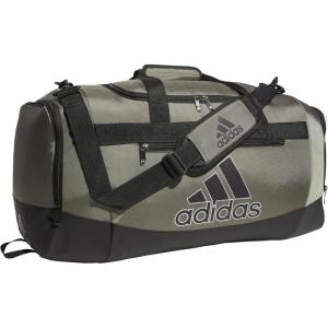 adidas Unisex Adult Defender 4.0 Gym Duffel Bag for Men and Women(Olive Strata Green/Black/Silver Metallic)