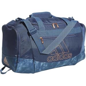 adidas Unisex Adult Defender 4.0 Gym Duffel Bag for Men and Women(Preloved Ink Blue/Stone Wash Preloved Ink Blue/Rose Gold)