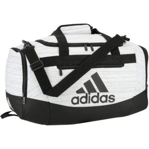adidas Unisex Adult Defender 4.0 Gym Duffel Bag for Men and Women(Two Tone White/Black)