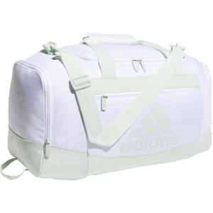 adidas Unisex Adult Defender 4.0 Gym Duffel Bag for Men and Women(Two Tone White-Clear Onix/Linen Green)