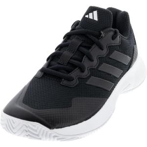 adidas Womens Gamecourt 2 WSneaker(Black/Black/Silver Metallic)