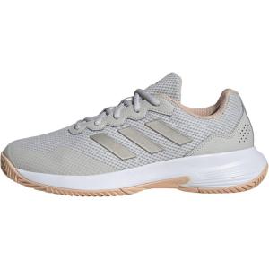 adidas Womens Gamecourt 2 WSneaker(Grey One Cyber Met Powder Coral)