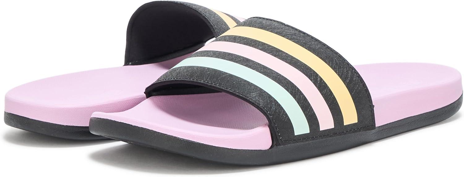 imageadidas Boys Adilette Comfort SlidesBlackBliss LilacClear Pink