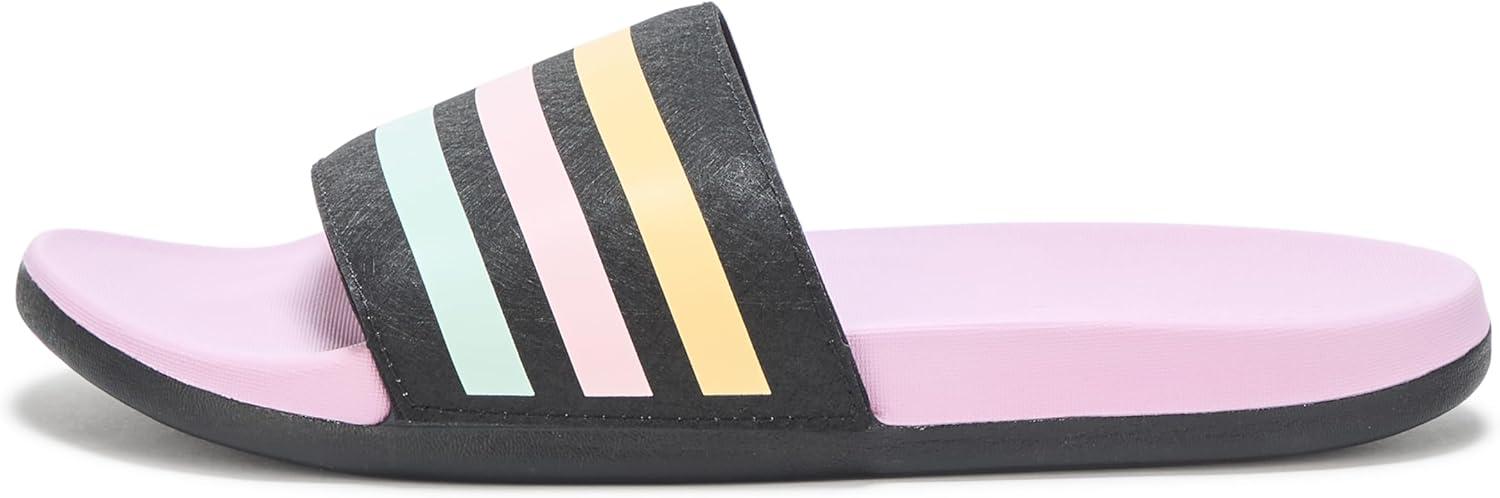 imageadidas Boys Adilette Comfort SlidesBlackBliss LilacClear Pink