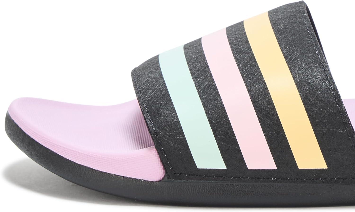 imageadidas Boys Adilette Comfort SlidesBlackBliss LilacClear Pink