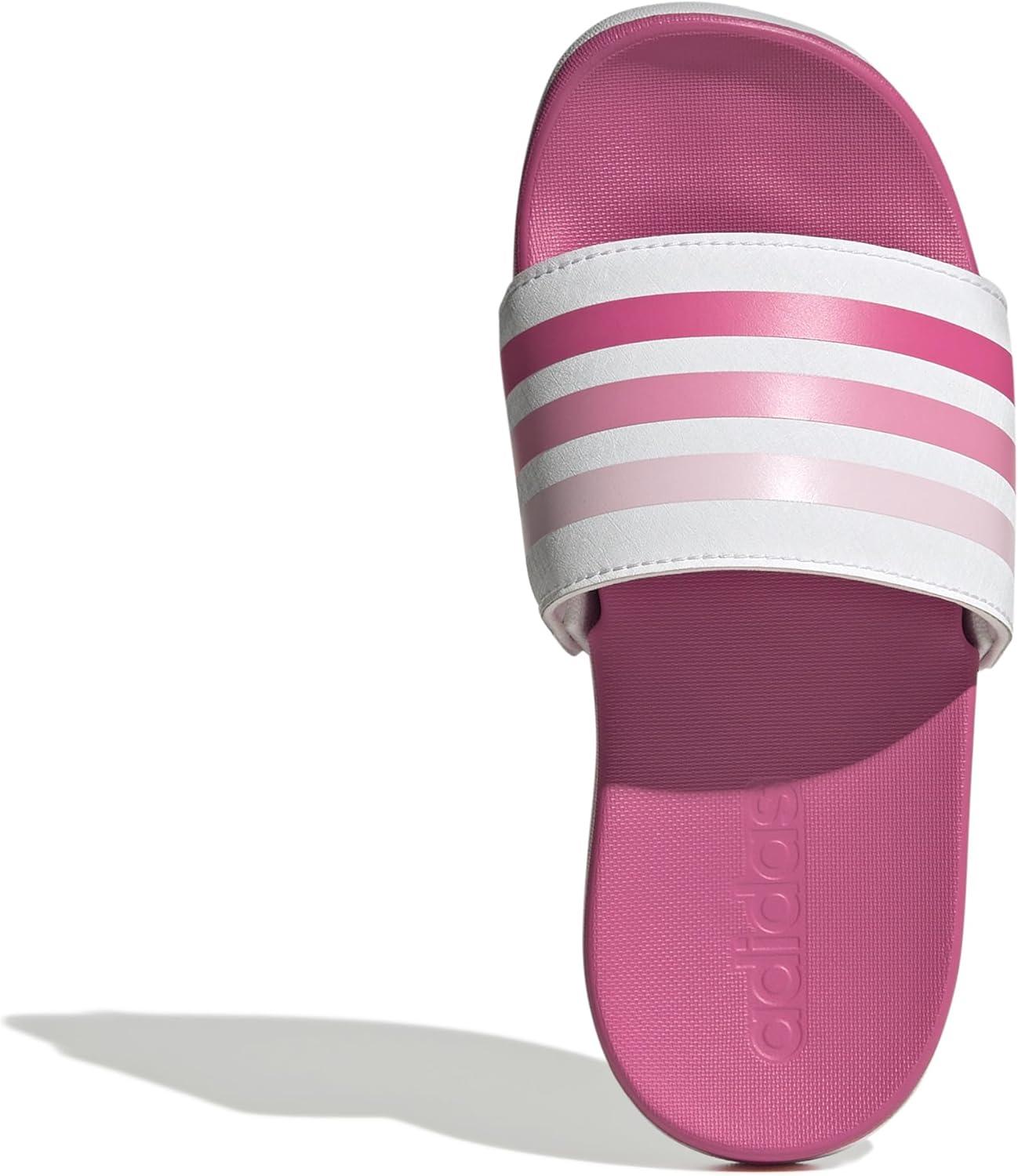 imageadidas Boys Adilette Comfort SlidesWhitePulse MagentaBliss Pink