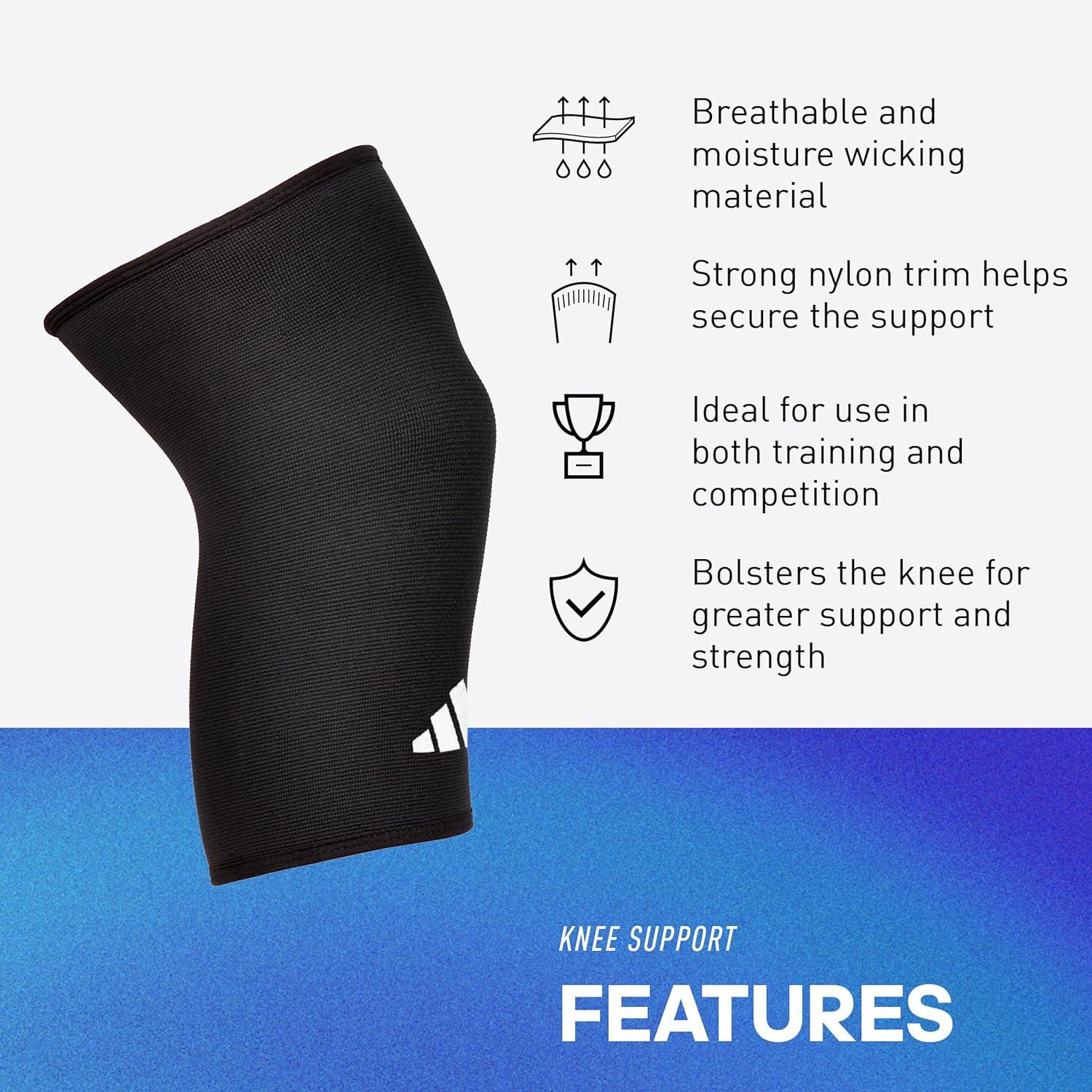 imageadidas Elbow Support Sleeve Seamless and Smooth Elbow Support for Training Competitions and General Fitness Ergonomic Design Nylon Trim Durable ampamp Breathable Black Red Logo Largeadidas Knee Support