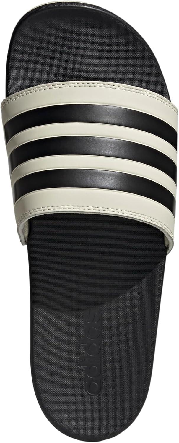 imageadidas Mens Adilette Comfort Slide Casual Sandals Casual WhiteAluminaBlackBlack