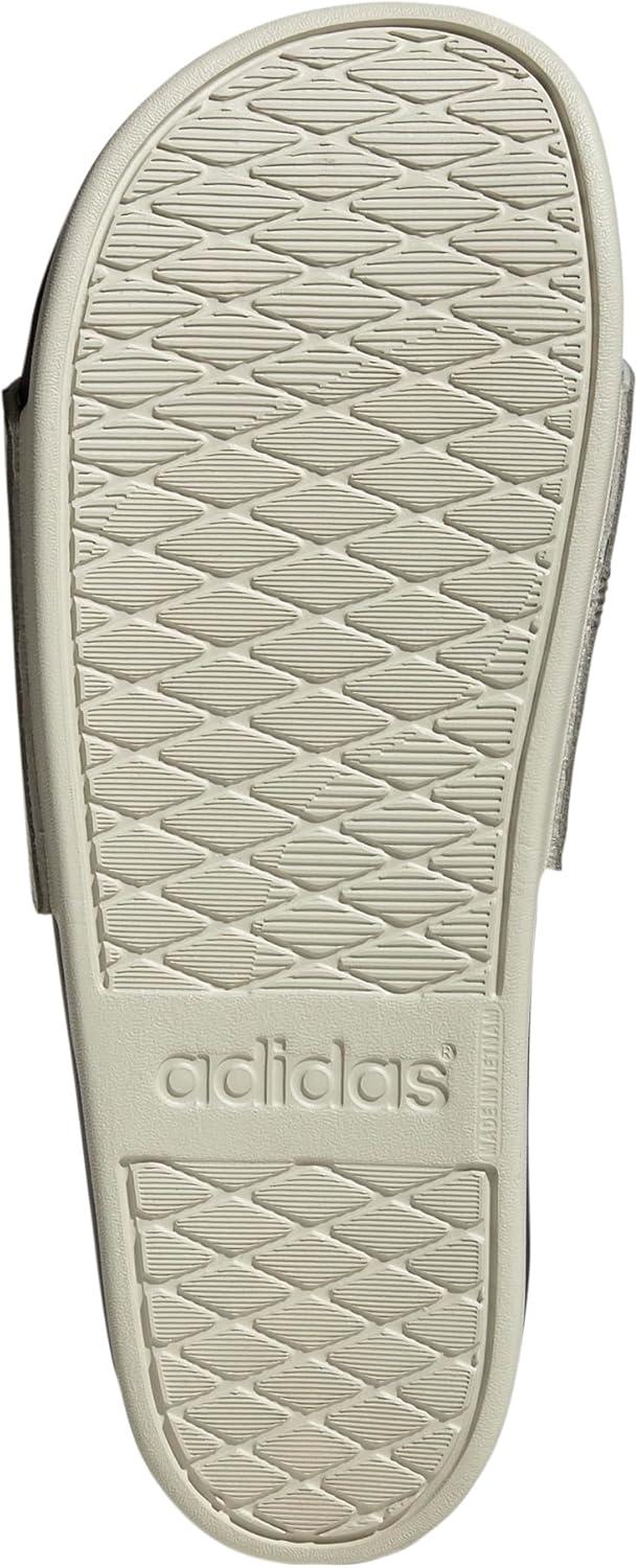 imageadidas Mens Adilette Comfort Slide Casual Sandals Casual WhiteAluminaBlackBlack