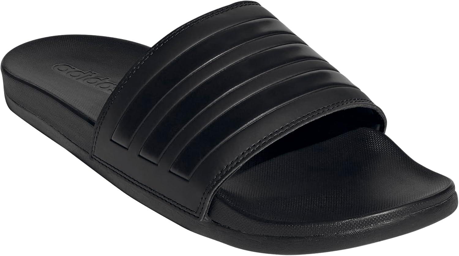 imageadidas Mens Adilette Comfort Slide Casual Sandals Casual WhiteBlackBlack