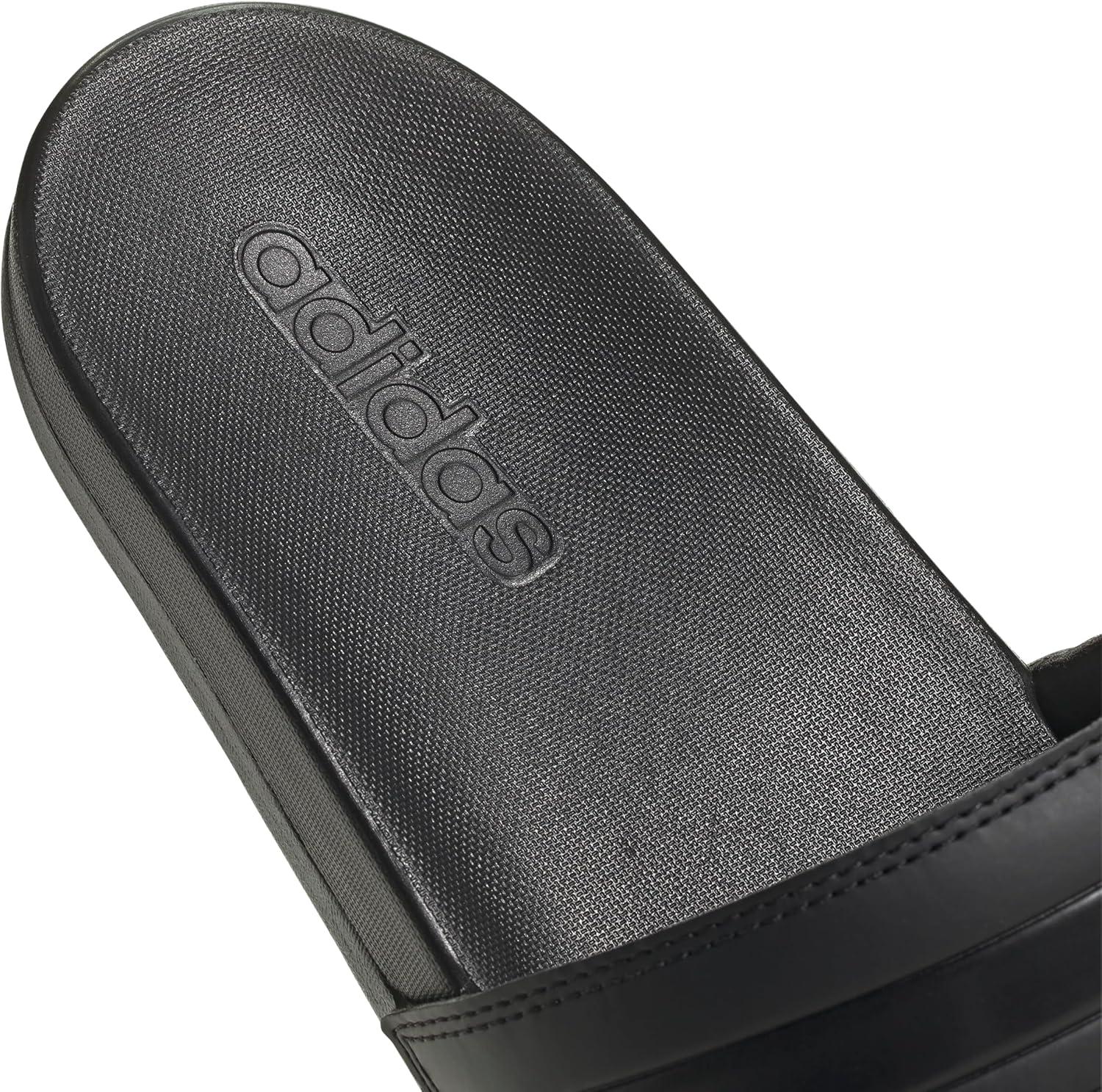 imageadidas Mens Adilette Comfort Slide Casual Sandals Casual WhiteBlackBlack