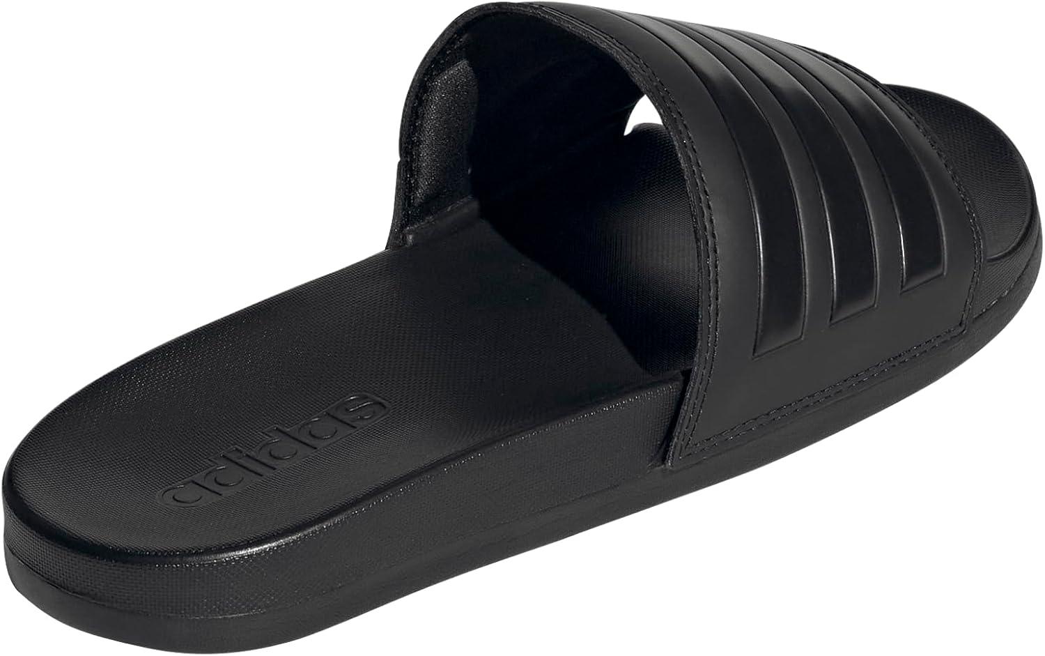 imageadidas Mens Adilette Comfort Slide Casual Sandals Casual WhiteBlackBlackBlack