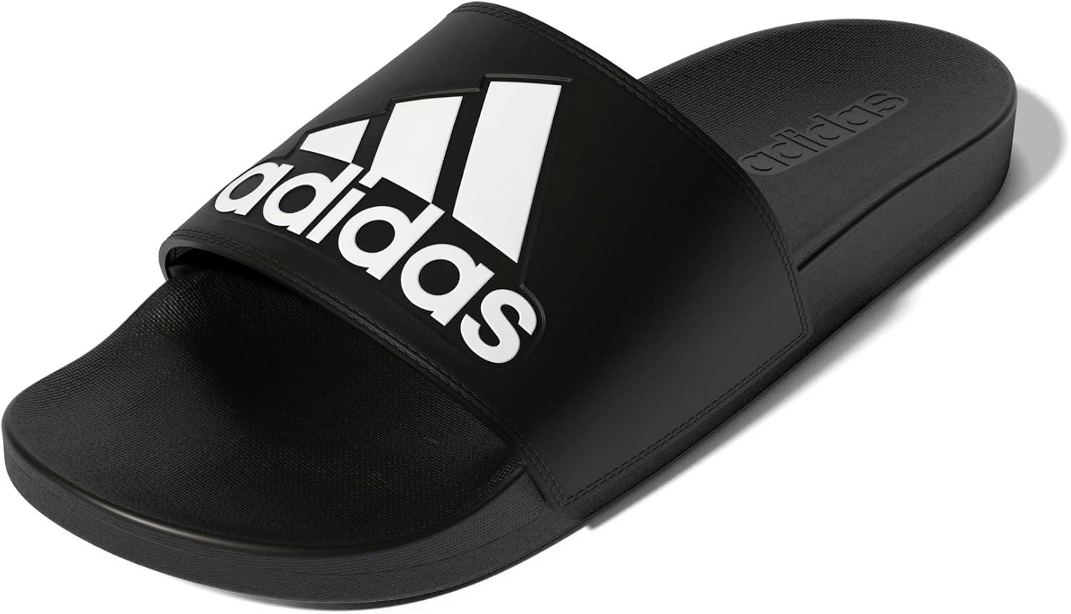 imageadidas Mens Adilette Comfort Slide Casual Sandals Casual WhiteBlackWhiteBlack