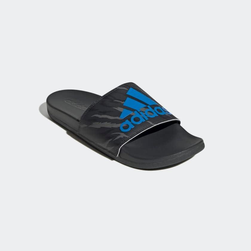 imageadidas Mens Adilette Comfort Slide Casual Sandals Casual WhiteCarbonBlue RushCarbon