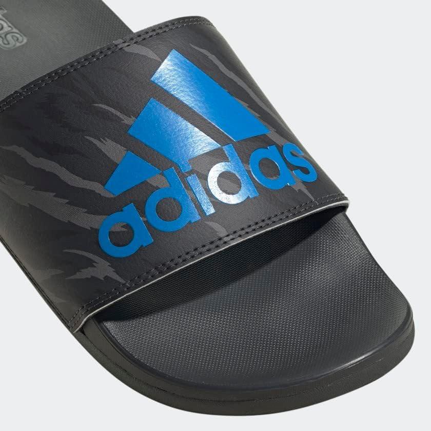 imageadidas Mens Adilette Comfort Slide Casual Sandals Casual WhiteCarbonBlue RushCarbon