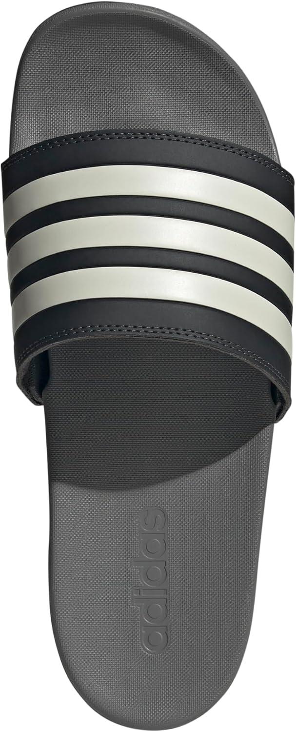 imageadidas Mens Adilette Comfort Slide Casual Sandals Casual WhiteCarbonOrbit GreyGrey