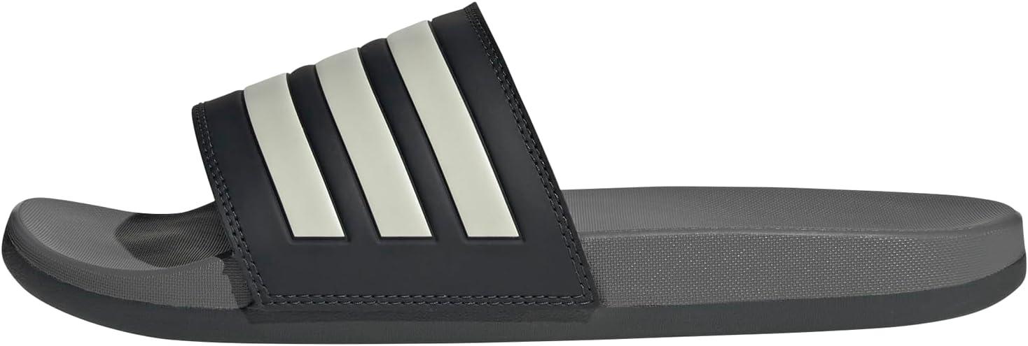imageadidas Mens Adilette Comfort Slide Casual Sandals Casual WhiteCarbonOrbit GreyGrey