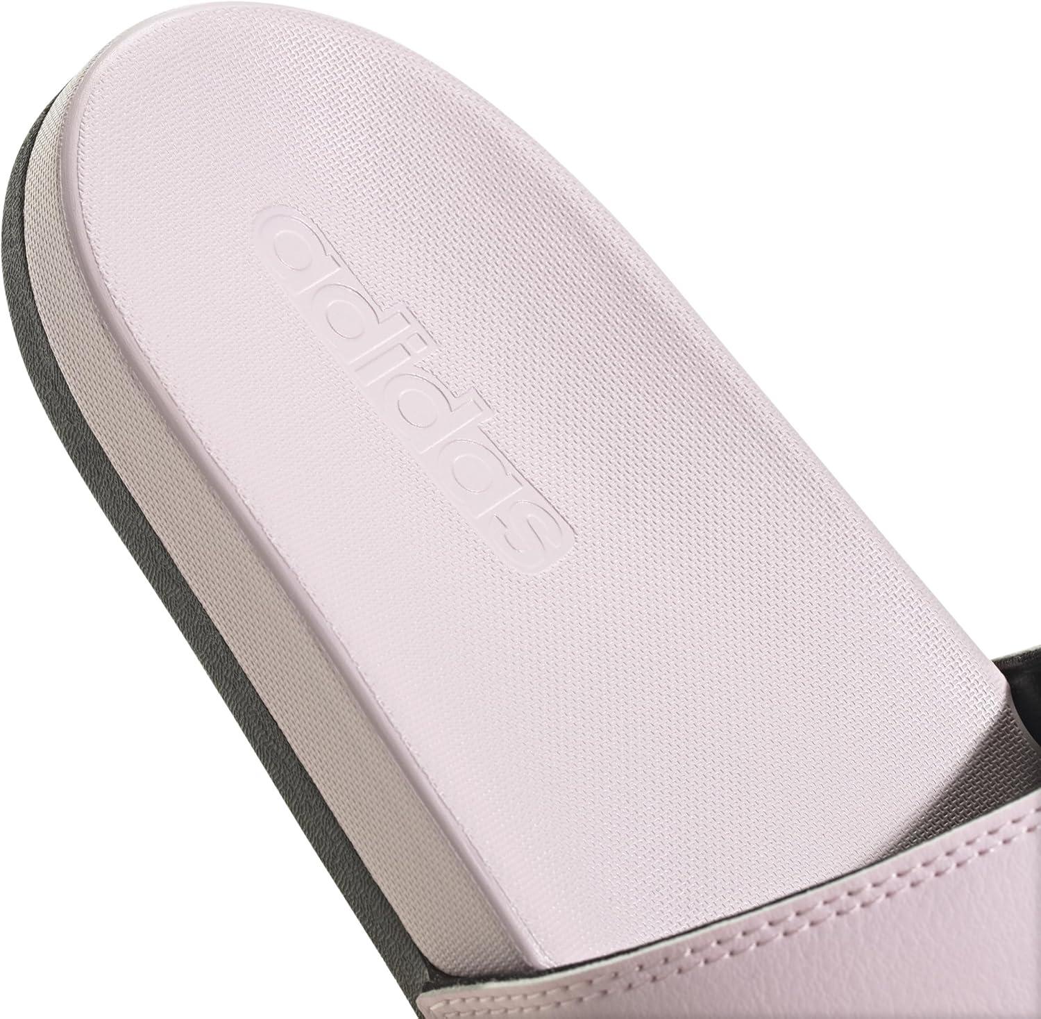 imageadidas Mens Adilette Comfort Slide Casual Sandals Casual WhiteClear PinkWhiteCore Black
