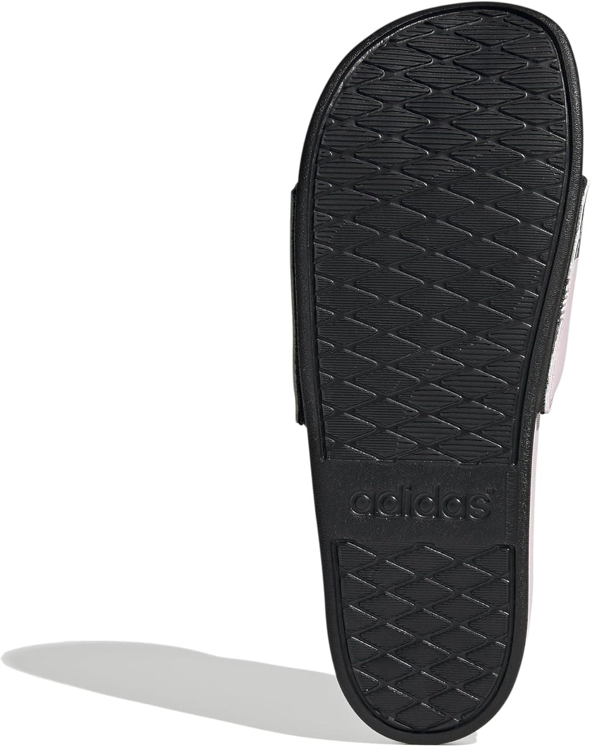 imageadidas Mens Adilette Comfort Slide Casual Sandals Casual WhiteClear PinkWhiteCore Black
