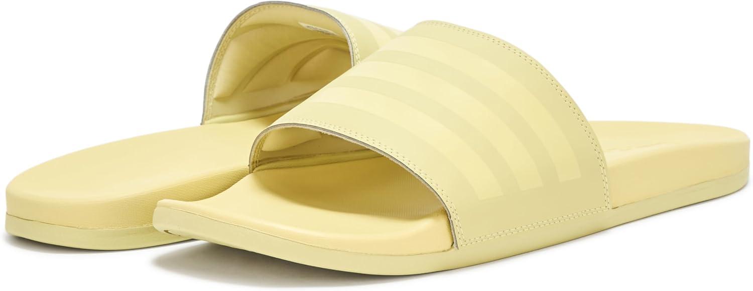imageadidas Mens Adilette Comfort Slide Casual Sandals Casual WhiteHalo GoldPowder YellowPowder Yellow