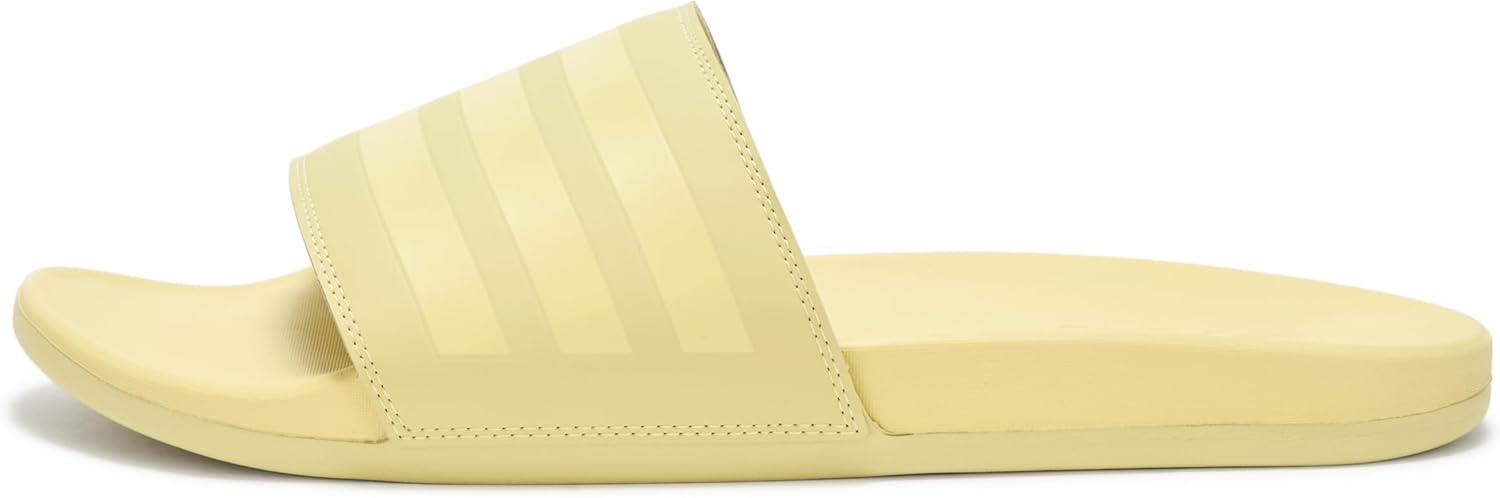 imageadidas Mens Adilette Comfort Slide Casual Sandals Casual WhiteHalo GoldPowder YellowPowder Yellow