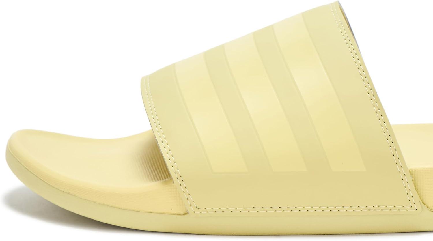 imageadidas Mens Adilette Comfort Slide Casual Sandals Casual WhiteHalo GoldPowder YellowPowder Yellow