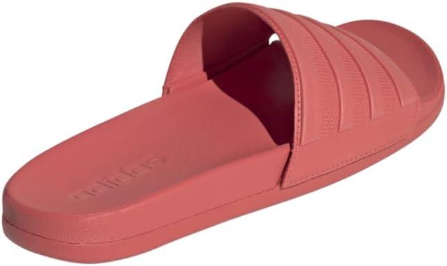 imageadidas Mens Adilette Comfort Slide Casual Sandals Casual WhitePreloved ScarletPreloved ScarletPreloved Scarlet