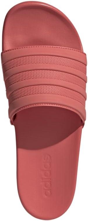 imageadidas Mens Adilette Comfort Slide Casual Sandals Casual WhitePreloved ScarletPreloved ScarletPreloved Scarlet