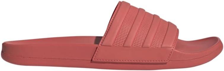 imageadidas Mens Adilette Comfort Slide Casual Sandals Casual WhitePreloved ScarletPreloved ScarletPreloved Scarlet