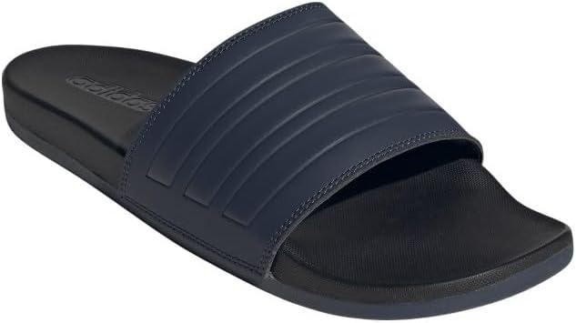 imageadidas Mens Adilette Comfort Slide Casual Sandals Casual WhiteShadow NavyShadow NavyBlack