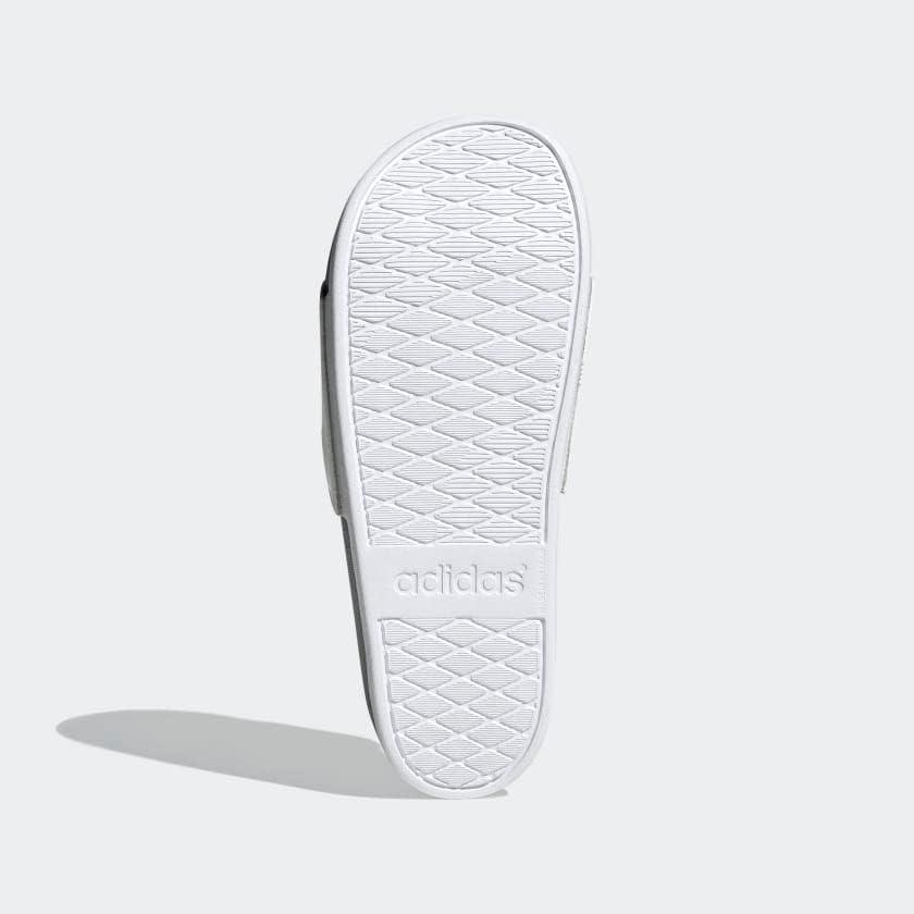 imageadidas Mens Adilette Comfort Slide Casual Sandals Casual WhiteWhiteCore BlackGrey Three