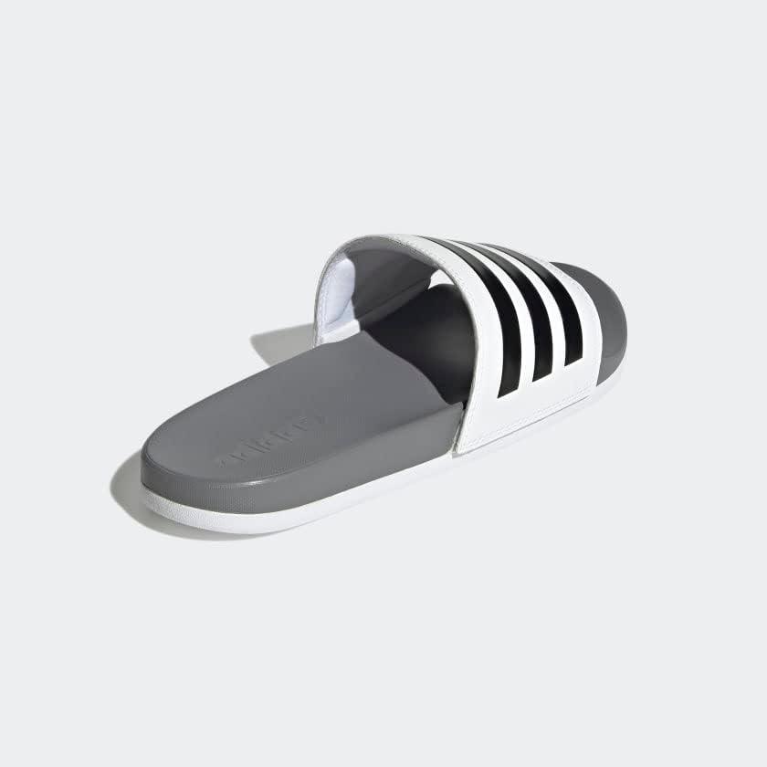 imageadidas Mens Adilette Comfort Slide Casual Sandals Casual WhiteWhiteCore BlackGrey Three