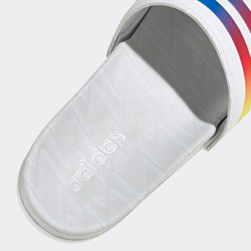 imageadidas Mens Adilette Comfort Slide Casual Sandals Casual WhiteWhiteGlory BlueWhite