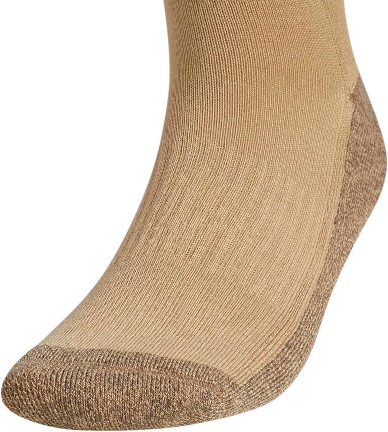 imageadidas Mens Cushioned X 3 MidCrew Socks 3PairBeige ToneBlanch CargoBlack